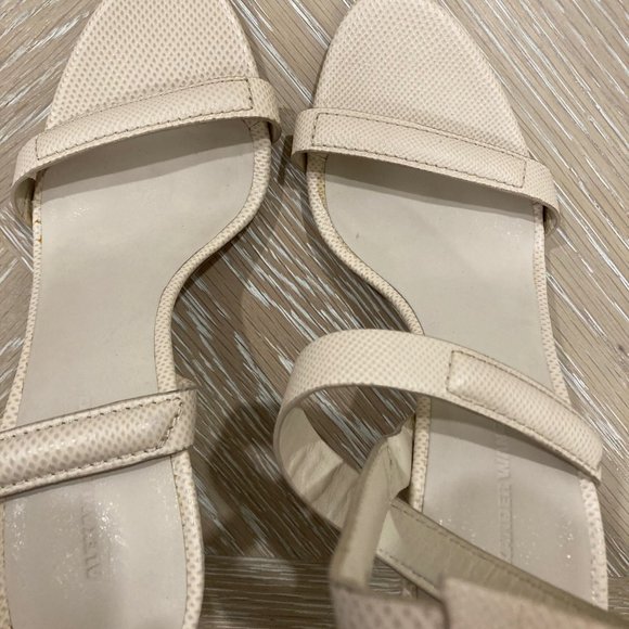 Alexander Wang Ivory Embossed Strappy Heels Size 37 (6.5 US) - Picture 3 of 5